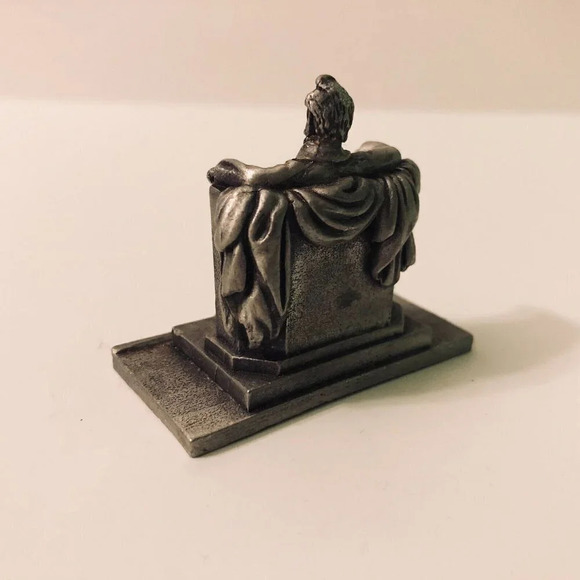 Vtg Lincoln Memorial Pewter Souvenir Figurine Paperweight Washington DC WAPW - Picture 4 of 12